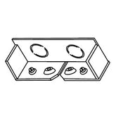 Legrand - Wiremold S4010B2 S4000® Series Blank End Fitting with Two Knockouts